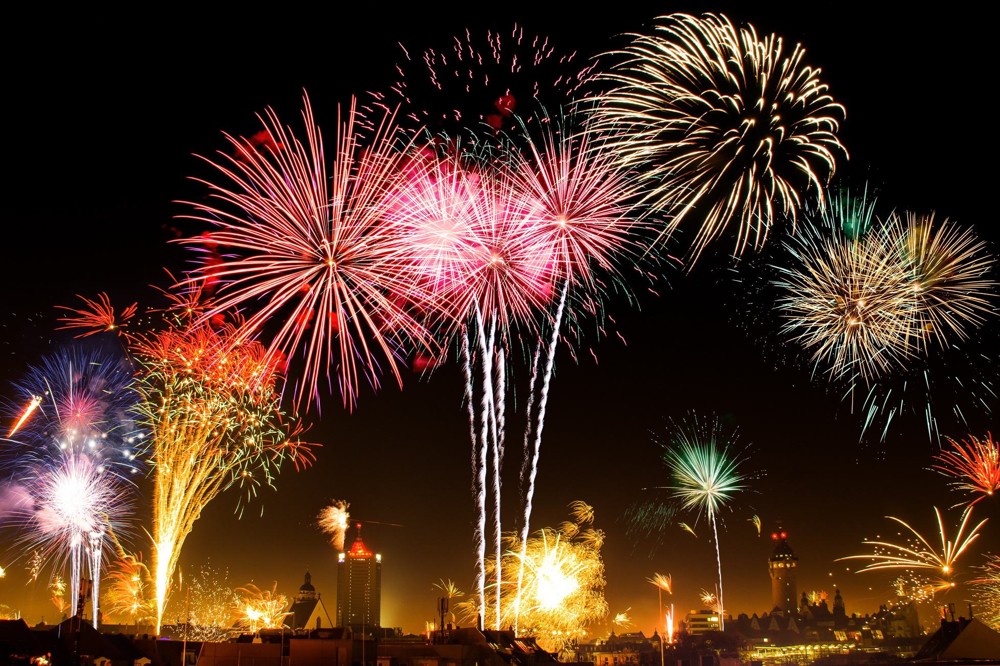 Fireworks in New Year's Eve
